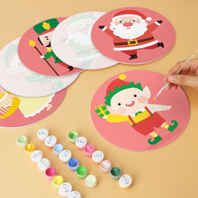 Carica l'immagine nel visualizzatore di Gallery, Mini Set Dipingere con i Numeri - Dischi di Ø20cm (6 pezzi) - Personaggi di Natale