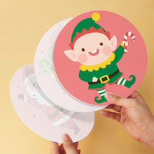 Carica l'immagine nel visualizzatore di Gallery, Mini Set Dipingere con i Numeri - Dischi di Ø20cm (6 pezzi) - Personaggi di Natale
