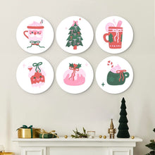Carica l'immagine nel visualizzatore di Gallery, Mini Set Dipingere con i Numeri - Dischi di Ø20cm (6 pezzi) - Dolce Natale