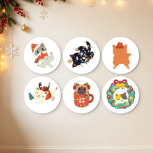 Carica l'immagine nel visualizzatore di Gallery, Mini Set Dipingere con i Numeri - Dischi di Ø20cm (6 pezzi) - Creature Festive
