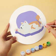 Carica l'immagine nel visualizzatore di Gallery, Mini Set Dipingere con i Numeri - Dischi di Ø20cm (6 pezzi) - Ritratti Felini