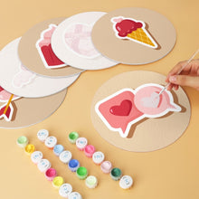 Carica l'immagine nel visualizzatore di Gallery, Mini Set Dipingere con i Numeri - Dischi di Ø20cm (6 pezzi) - Icone d'Amore