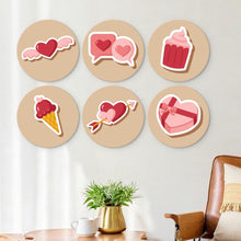 Carica l'immagine nel visualizzatore di Gallery, Mini Set Dipingere con i Numeri - Dischi di Ø20cm (6 pezzi) - Icone d'Amore