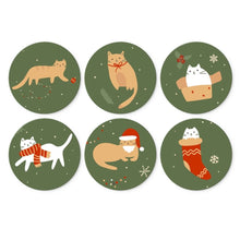 Carica l'immagine nel visualizzatore di Gallery, Mini Set Dipingere con i Numeri - Dischi di Ø20cm (6 pezzi) - Gatto a Natale Figured'Art