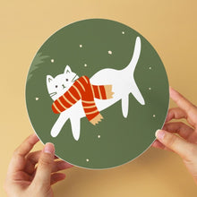 Carica l'immagine nel visualizzatore di Gallery, Mini Set Dipingere con i Numeri - Dischi di Ø20cm (6 pezzi) - Gatto a Natale