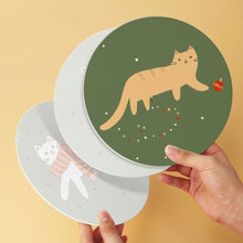 Carica l'immagine nel visualizzatore di Gallery, Mini Set Dipingere con i Numeri - Dischi di Ø20cm (6 pezzi) - Gatto a Natale