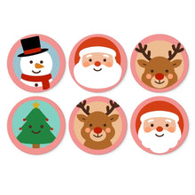 Carica l'immagine nel visualizzatore di Gallery, Mini Set Dipingere con i Numeri - Dischi di Ø20cm (6 pezzi) - Natale in Rosato Figured'Art
