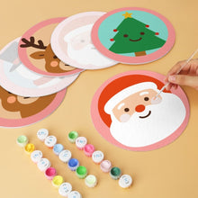 Carica l'immagine nel visualizzatore di Gallery, Mini Set Dipingere con i Numeri - Dischi di Ø20cm (6 pezzi) - Natale in Rosato