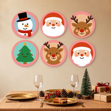 Carica l'immagine nel visualizzatore di Gallery, Mini Set Dipingere con i Numeri - Dischi di Ø20cm (6 pezzi) - Natale in Rosato