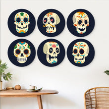 Carica l'immagine nel visualizzatore di Gallery, Mini Set Dipingere con i Numeri - Dischi di Ø20cm (6 pezzi) - Día de los Muertos