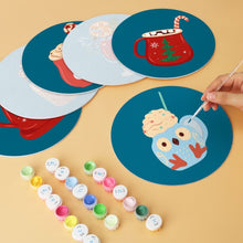 Carica l'immagine nel visualizzatore di Gallery, Mini Set Dipingere con i Numeri - Dischi di Ø20cm (6 pezzi) - Calde Bevande Invernali