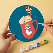 Carica l'immagine nel visualizzatore di Gallery, Mini Set Dipingere con i Numeri - Dischi di Ø20cm (6 pezzi) - Calde Bevande Invernali