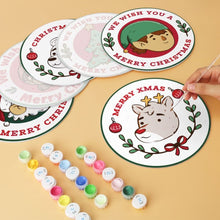 Carica l'immagine nel visualizzatore di Gallery, Mini Set Dipingere con i Numeri - Dischi di Ø20cm (6 pezzi) - Francobolli Natalizi