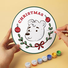 Carica l'immagine nel visualizzatore di Gallery, Mini Set Dipingere con i Numeri - Dischi di Ø20cm (6 pezzi) - Francobolli Natalizi