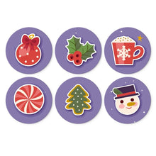 Carica l'immagine nel visualizzatore di Gallery, Mini Set Dipingere con i Numeri - Dischi di Ø20cm (6 pezzi) - Natale Viola Figured'Art