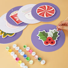 Carica l'immagine nel visualizzatore di Gallery, Mini Set Dipingere con i Numeri - Dischi di Ø20cm (6 pezzi) - Natale Viola