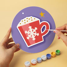 Carica l'immagine nel visualizzatore di Gallery, Mini Set Dipingere con i Numeri - Dischi di Ø20cm (6 pezzi) - Natale Viola