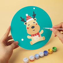 Carica l'immagine nel visualizzatore di Gallery, Mini Set Dipingere con i Numeri - Dischi di Ø20cm (6 pezzi) - Set Festivo Turchese 1
