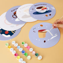 Carica l'immagine nel visualizzatore di Gallery, Mini Set Dipingere con i Numeri - Dischi di Ø20cm (6 pezzi) - Caffè Natalizi color Lavanda
