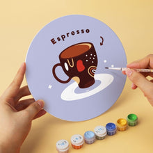 Carica l'immagine nel visualizzatore di Gallery, Mini Set Dipingere con i Numeri - Dischi di Ø20cm (6 pezzi) - Caffè Natalizi color Lavanda