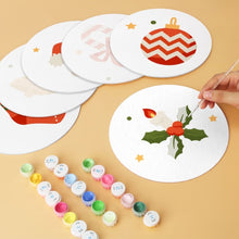 Carica l'immagine nel visualizzatore di Gallery, Mini Set Dipingere con i Numeri - Dischi di Ø20cm (6 pezzi) - Natale Scarlatto