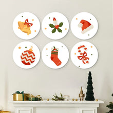 Carica l'immagine nel visualizzatore di Gallery, Mini Set Dipingere con i Numeri - Dischi di Ø20cm (6 pezzi) - Natale Scarlatto