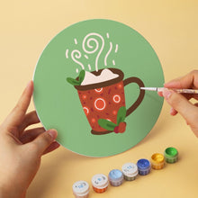 Carica l'immagine nel visualizzatore di Gallery, Mini Set Dipingere con i Numeri - Dischi di Ø20cm (6 pezzi) - Icone di Natale Verdi