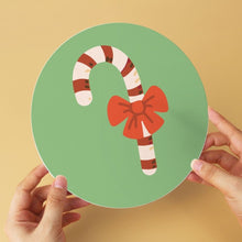 Carica l'immagine nel visualizzatore di Gallery, Mini Set Dipingere con i Numeri - Dischi di Ø20cm (6 pezzi) - Icone di Natale Verdi