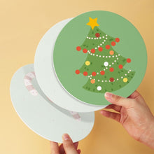 Carica l'immagine nel visualizzatore di Gallery, Mini Set Dipingere con i Numeri - Dischi di Ø20cm (6 pezzi) - Icone di Natale Verdi