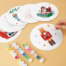 Carica l'immagine nel visualizzatore di Gallery, Mini Set Dipingere con i Numeri - Dischi di Ø20cm (6 pezzi) - Fascino Natalizio