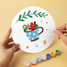 Carica l'immagine nel visualizzatore di Gallery, Mini Set Dipingere con i Numeri - Dischi di Ø20cm (6 pezzi) - Fascino Natalizio