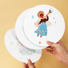 Carica l'immagine nel visualizzatore di Gallery, Mini Set Dipingere con i Numeri - Dischi di Ø20cm (6 pezzi) - Fascino Natalizio