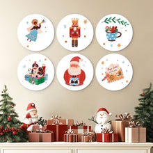 Carica l'immagine nel visualizzatore di Gallery, Mini Set Dipingere con i Numeri - Dischi di Ø20cm (6 pezzi) - Fascino Natalizio