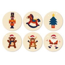 Carica l'immagine nel visualizzatore di Gallery, Mini Set Dipingere con i Numeri - Dischi di Ø20cm (6 pezzi) - Giocattoli di Natale Figured'Art