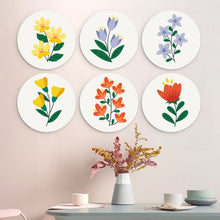 Carica l'immagine nel visualizzatore di Gallery, Mini Set Dipingere con i Numeri - Dischi di Ø20cm (6 pezzi) - Ritratti Botanici