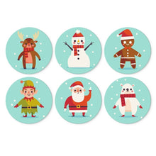 Carica l'immagine nel visualizzatore di Gallery, Mini Set Dipingere con i Numeri - Dischi di Ø20cm (6 pezzi) - Set Festivo Turchese 2 Figured'Art