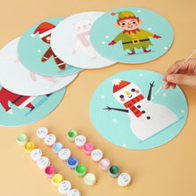 Carica l'immagine nel visualizzatore di Gallery, Mini Set Dipingere con i Numeri - Dischi di Ø20cm (6 pezzi) - Set Festivo Turchese 2