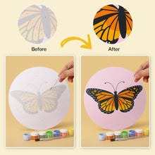 Carica l'immagine nel visualizzatore di Gallery, Mini Set Dipingere con i Numeri - Dischi di Ø20cm (6 pezzi) - Farfalle