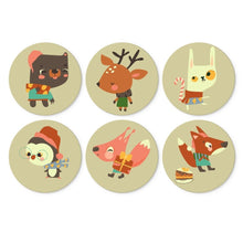 Carica l'immagine nel visualizzatore di Gallery, Mini Set Dipingere con i Numeri - Dischi di Ø20cm (6 pezzi) - Inverno nel Bosco Figured'Art