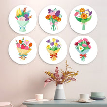 Carica l'immagine nel visualizzatore di Gallery, Mini Set Dipingere con i Numeri - Dischi di Ø20cm (6 pezzi) - Sussurri in fiore