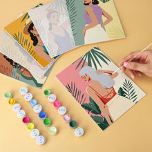 Carica l'immagine nel visualizzatore di Gallery, Mini Set Dipingere con i Numeri 15x20cm (6 pezzi) - Musa Tropicale