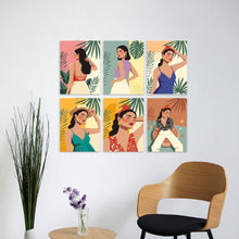 Carica l'immagine nel visualizzatore di Gallery, Mini Set Dipingere con i Numeri 15x20cm (6 pezzi) - Musa Tropicale