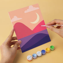 Carica l'immagine nel visualizzatore di Gallery, Mini Set Dipingere con i Numeri 15x20cm (6 pezzi) - Vette al Tramonto