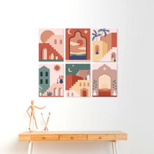 Carica l'immagine nel visualizzatore di Gallery, Mini Set Dipingere con i Numeri 15x20cm (6 pezzi) - Porte del Deserto