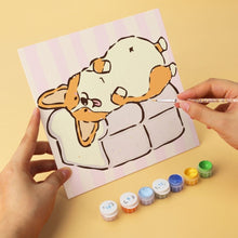 Carica l'immagine nel visualizzatore di Gallery, Mini Set Dipingere con i Numeri 20x20cm (6 pezzi) - Vita di un Corgi