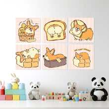 Carica l'immagine nel visualizzatore di Gallery, Mini Set Dipingere con i Numeri 20x20cm (6 pezzi) - Vita di un Corgi