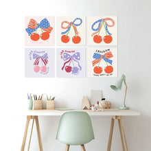 Carica l'immagine nel visualizzatore di Gallery, Mini Set Dipingere con i Numeri 20x20cm (6 pezzi) - Ciliegie e Fiocchi