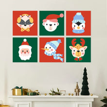 Carica l'immagine nel visualizzatore di Gallery, Mini Set Dipingere con i Numeri 20x20cm (6 pezzi) - Ritratti di Natale