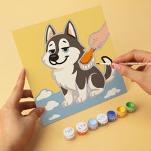 Carica l'immagine nel visualizzatore di Gallery, Mini Set Dipingere con i Numeri 20x20cm (6 pezzi) - Spirito Husky