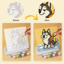 Carica l'immagine nel visualizzatore di Gallery, Mini Set Dipingere con i Numeri 20x20cm (6 pezzi) - Spirito Husky
